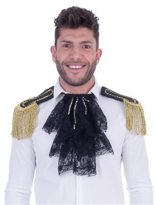 Jabot + epeauletten zwart/goud