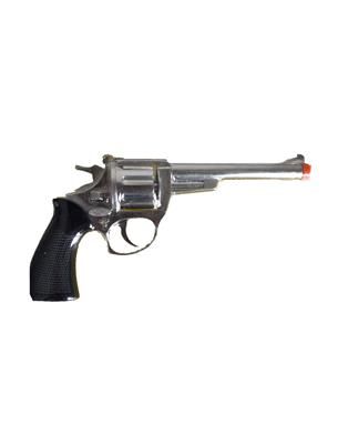 Pistool metaal 8 schot - Revolver Chrome