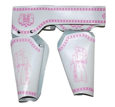 Holster dubbel wit roze