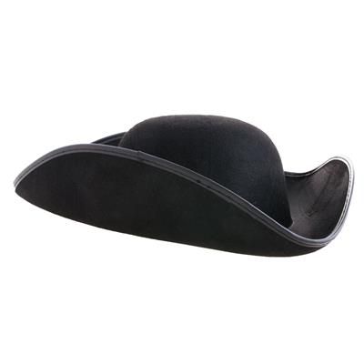 Hoed piraat - Tricorne Zwart