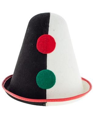 Hoed pierrot - Rood Groen
