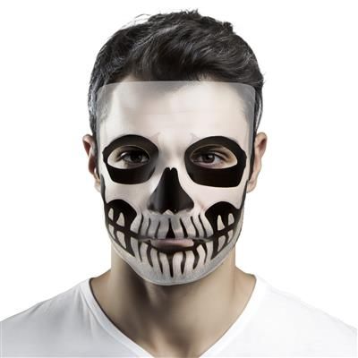 Doorzichtig skelet masker dia de los muertas