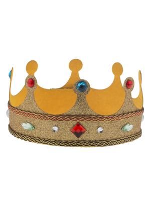 Koningskroon met glitter - Rond