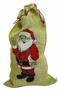 Kerstmanzak PruikJute (8x5)
