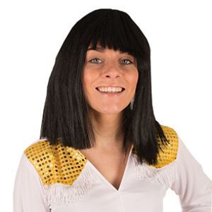 Pruik Cleo Zwart PL