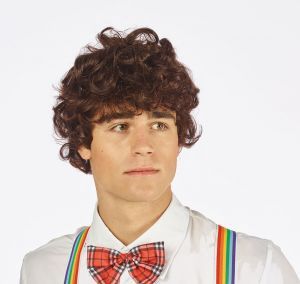 Pruik Heer bruin