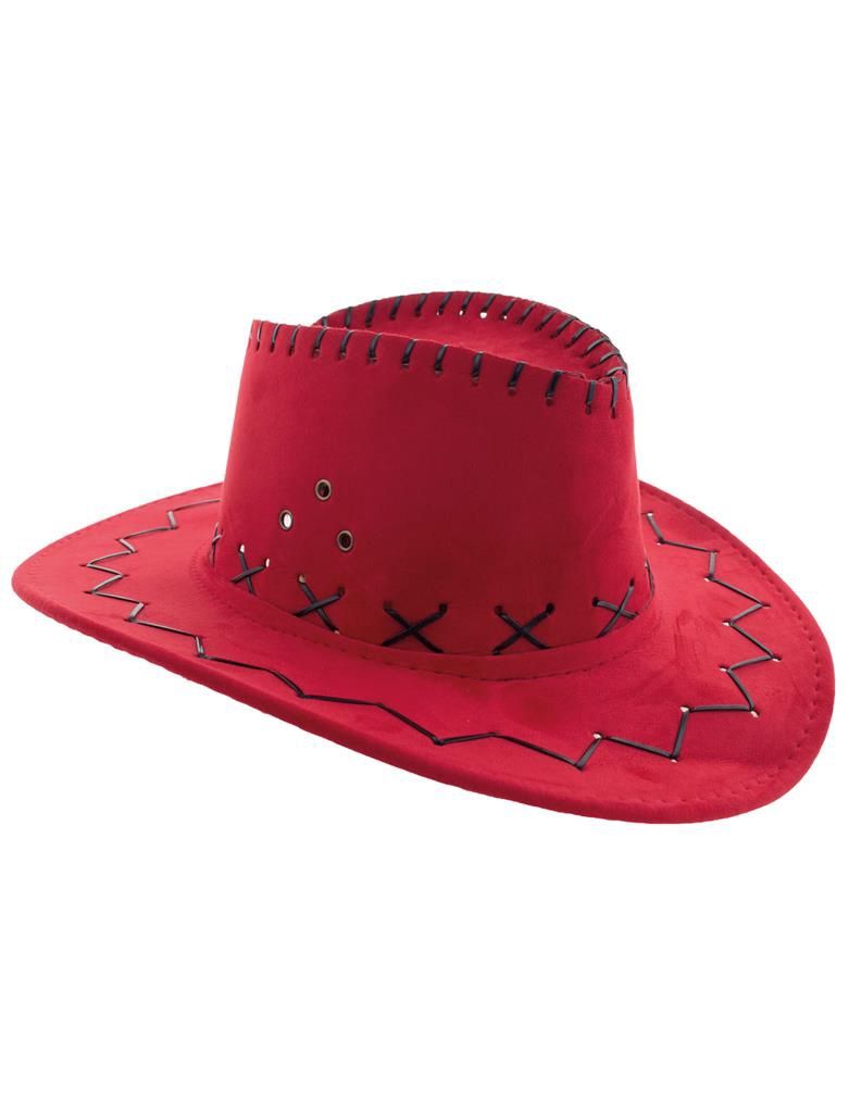 Cowboyhoed Daim Klein, Kleur: rood