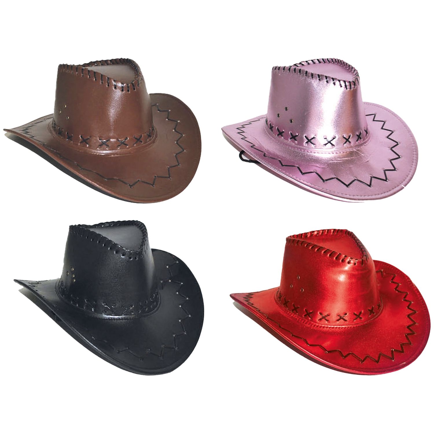 Cowboy Hoed Shiny, Kleur: Paars