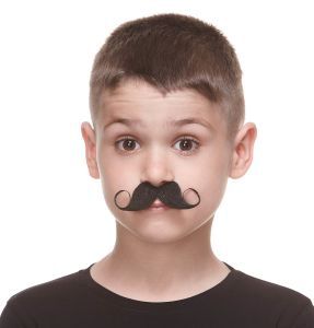 Snor Kids Zwart - Krul