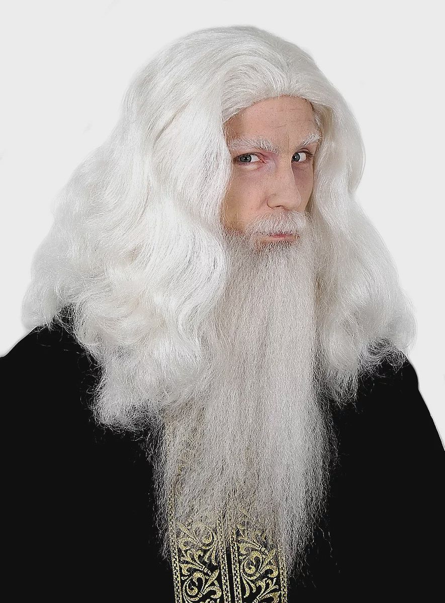 Lange Tovenaars Pruik