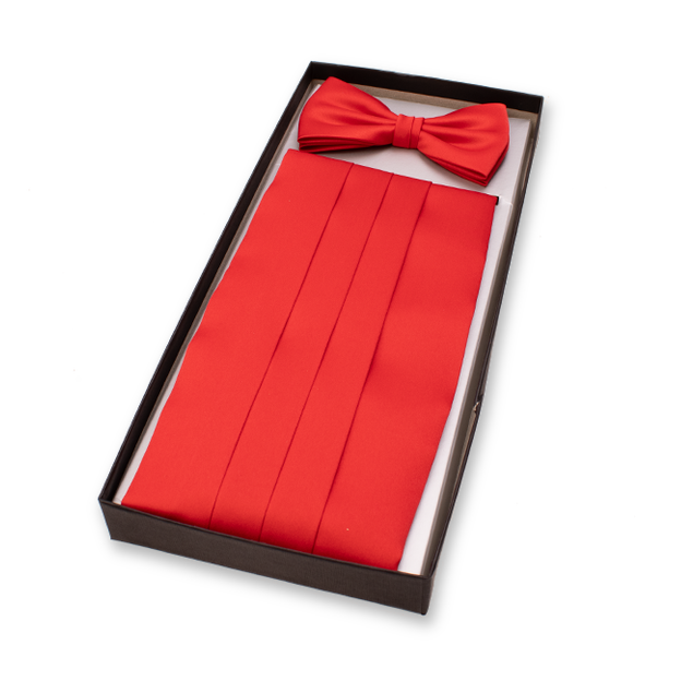 Cumberband set, Kleur: Fel Rood