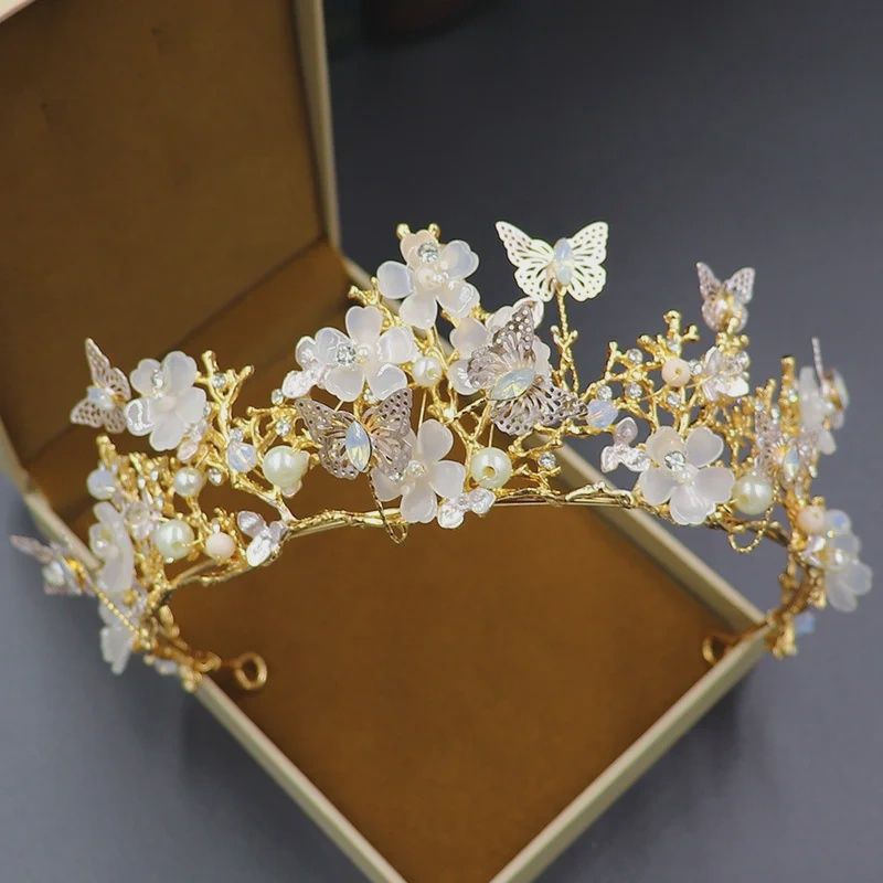 Tiara Floralis - Goud/Wit