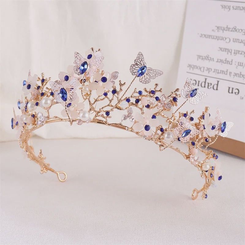 Tiara Floralis - Goud/Blauw