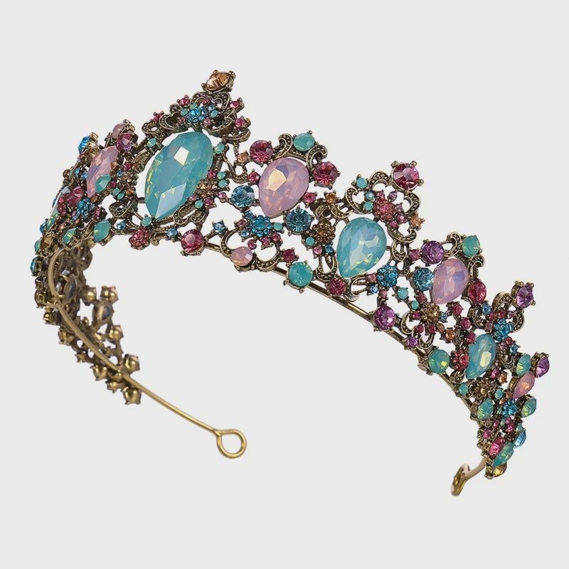 Tiara Lorena - Antiek Goud/Lichtblauw Roze