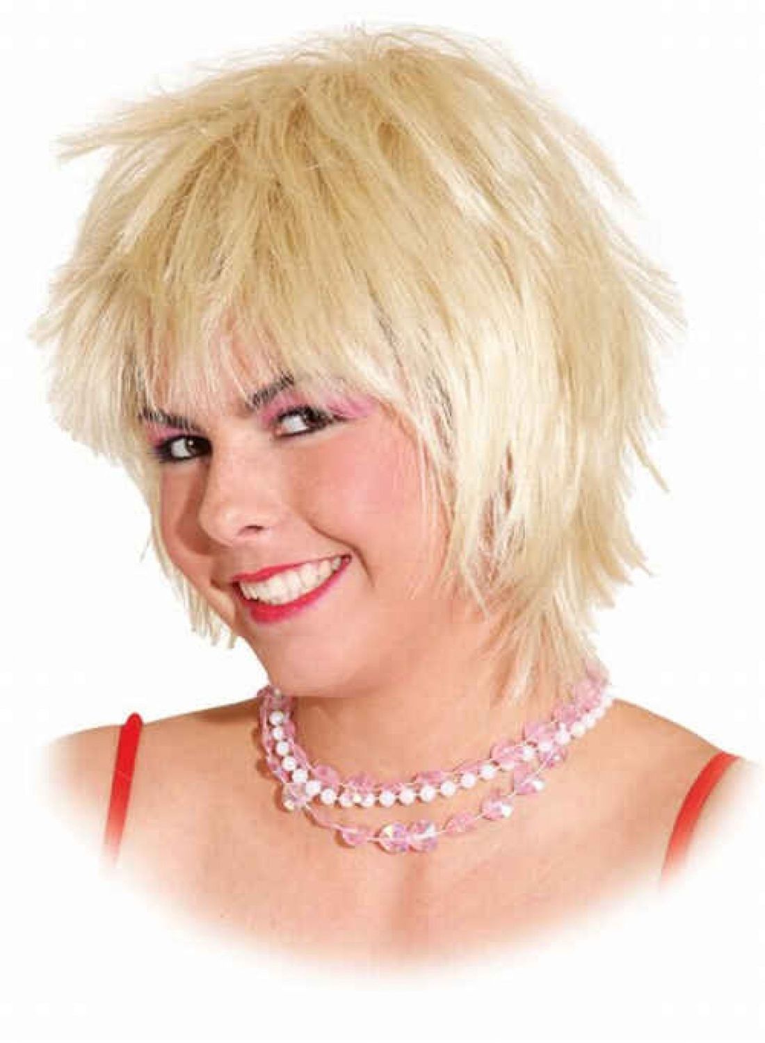 Unisex Pruik Kort, Kleur: Blond