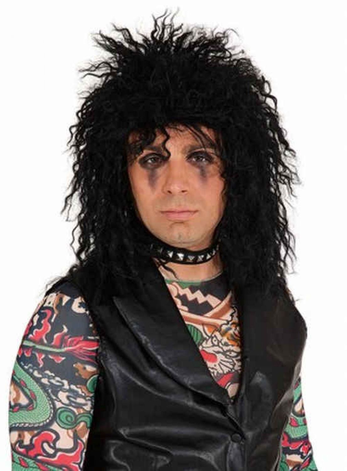 Gefriseerde Punk Pruik Zwart