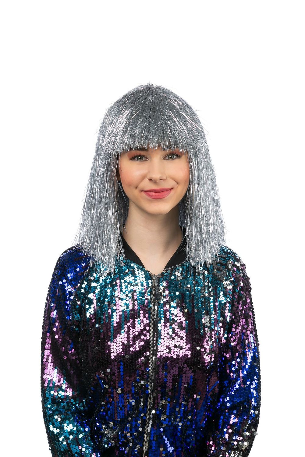 Bob Pruik Met Tinsel, Kleur: Zilver
