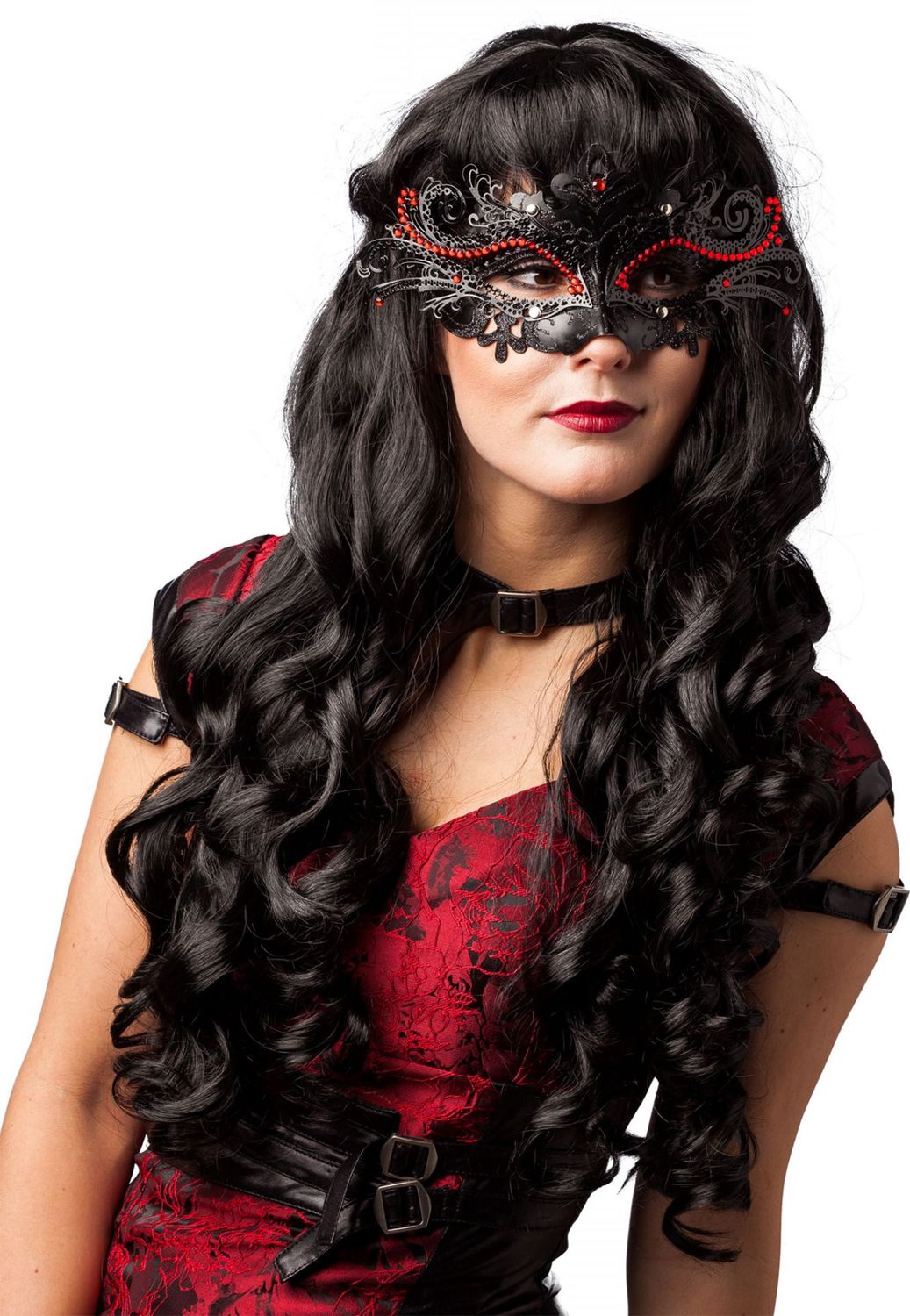 Venetaans Masker Barones Zwart
