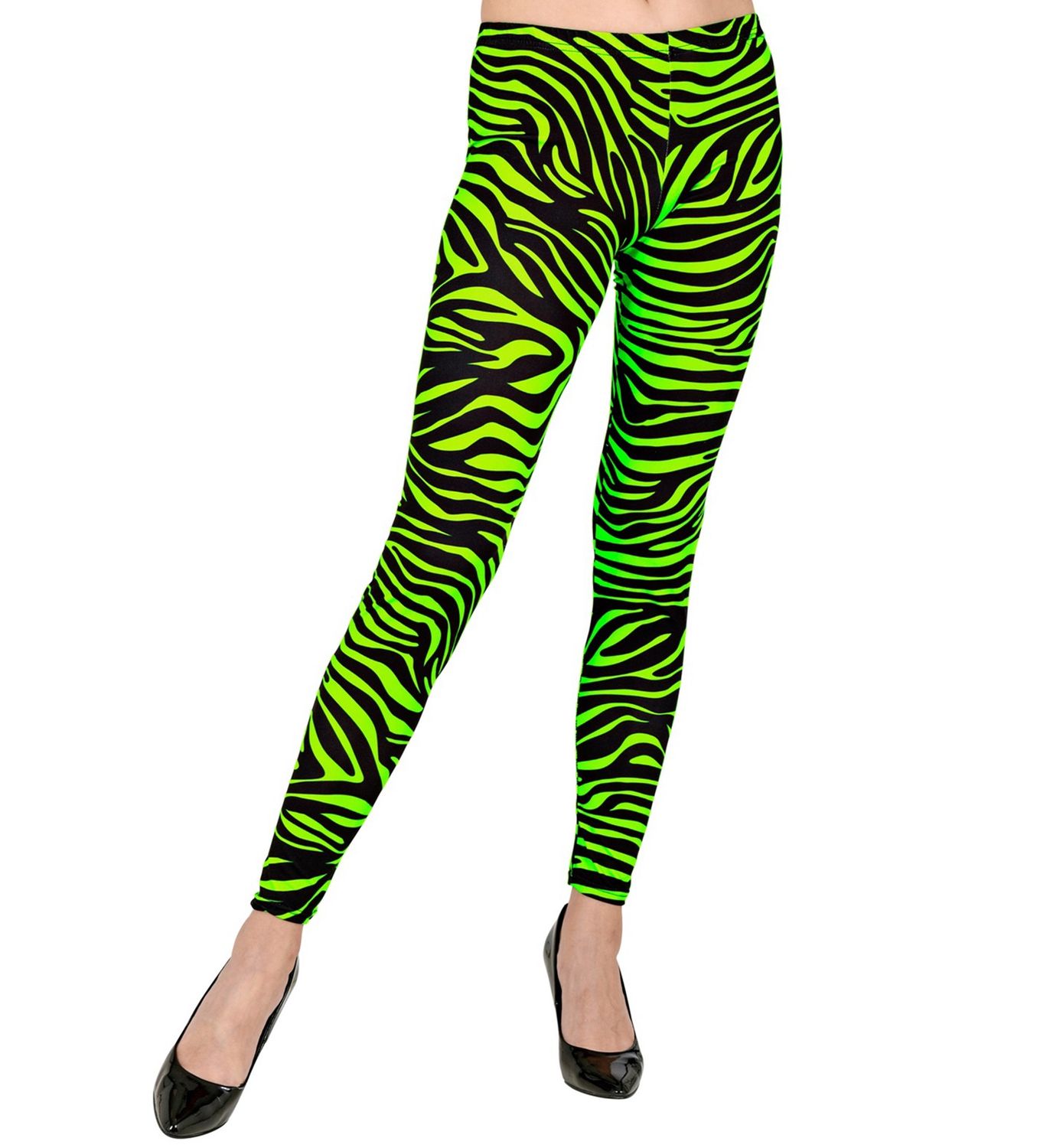 Neon Groen Legging &#39;80, Maat: S/M