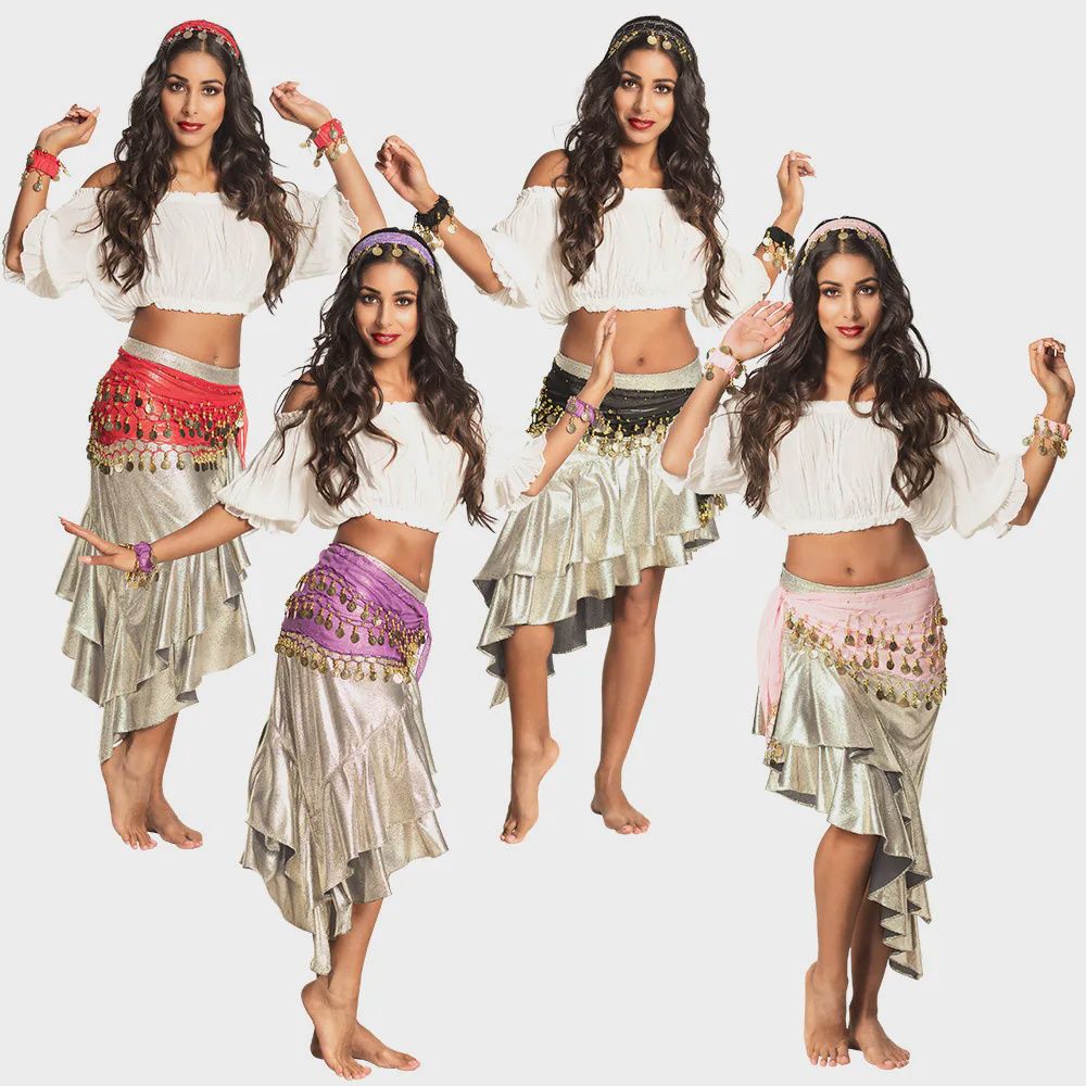 Buikdanseres Set, Kleur: Geel