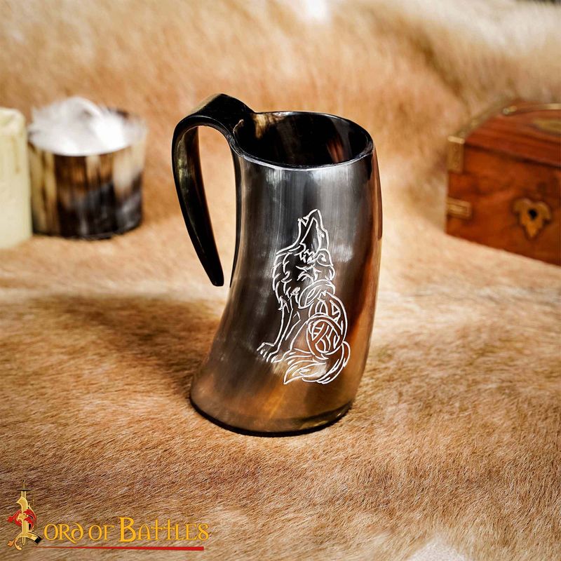 Viking Drink Beker Celtic Wolf