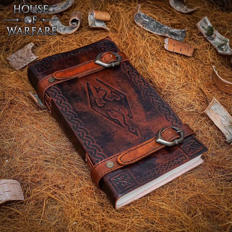 Leren Dagboek met Drakenembleem