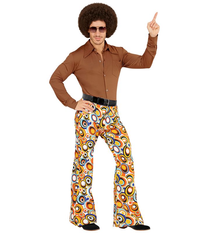 Disco Broek Oranje Circkels