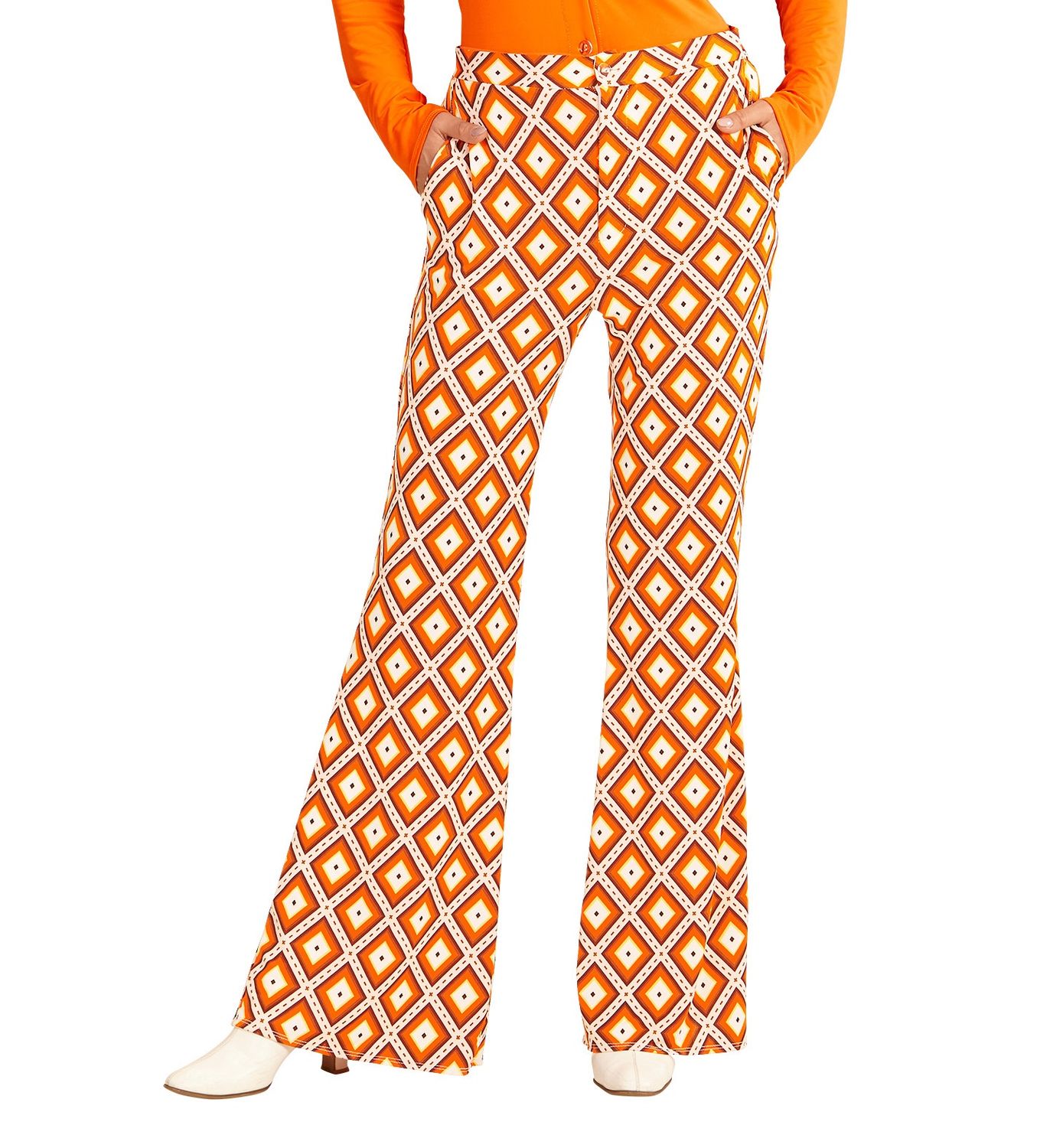 Groovy Disco Broek Oranje Ruit