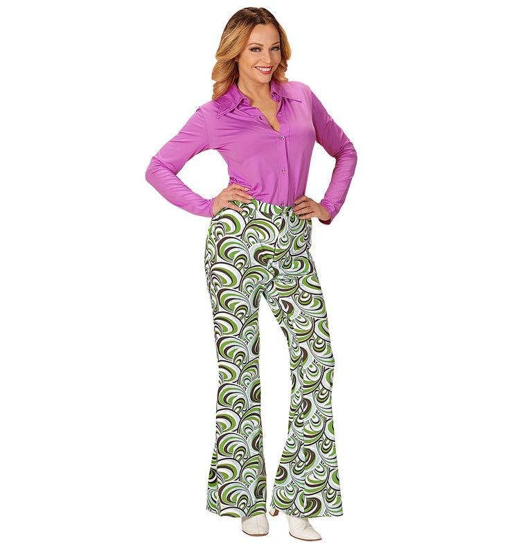 Groovy Disco Broek Groen/Blauw