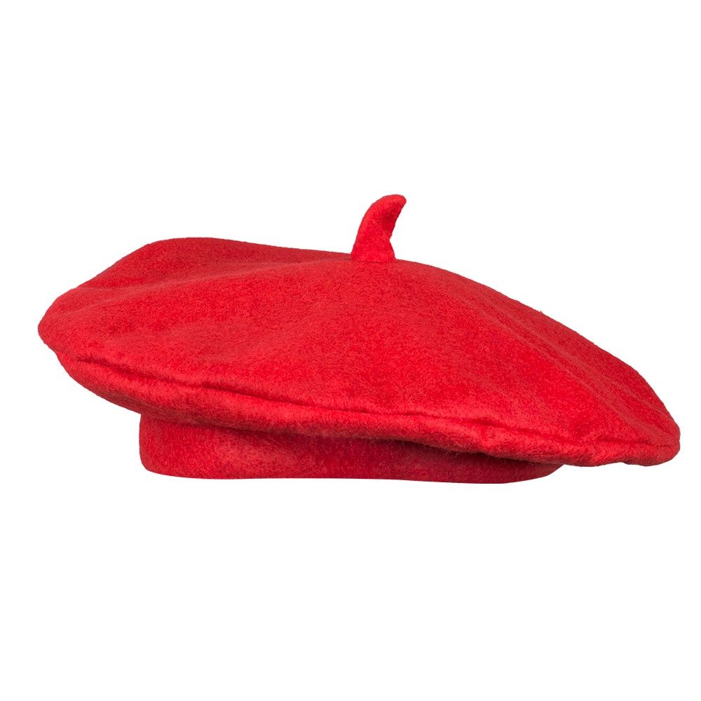 Baret  vilt, Kleur: Rood