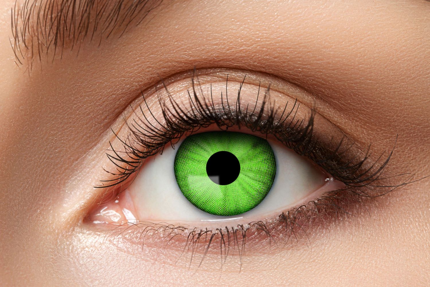 Fantasie Kleurlenzen Groen Electro