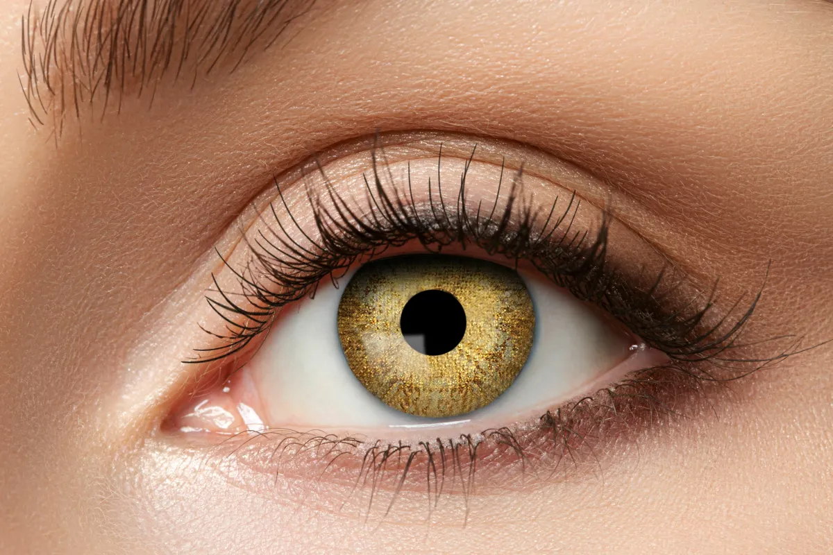 Fantasie Kleurlenzen Golden Sparkle