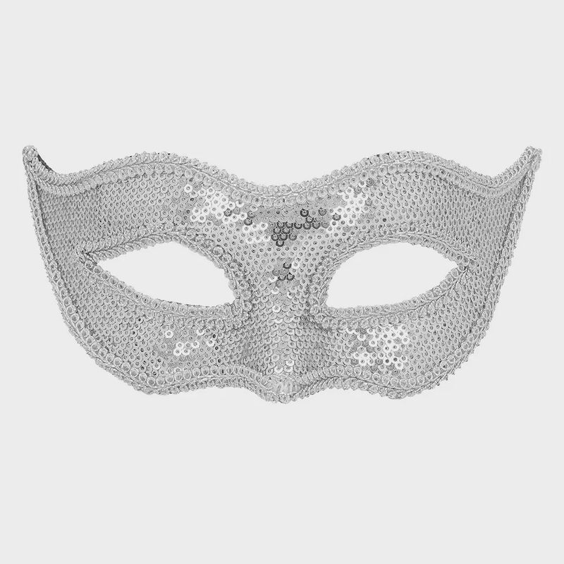 Masker Venice Sequins zilver