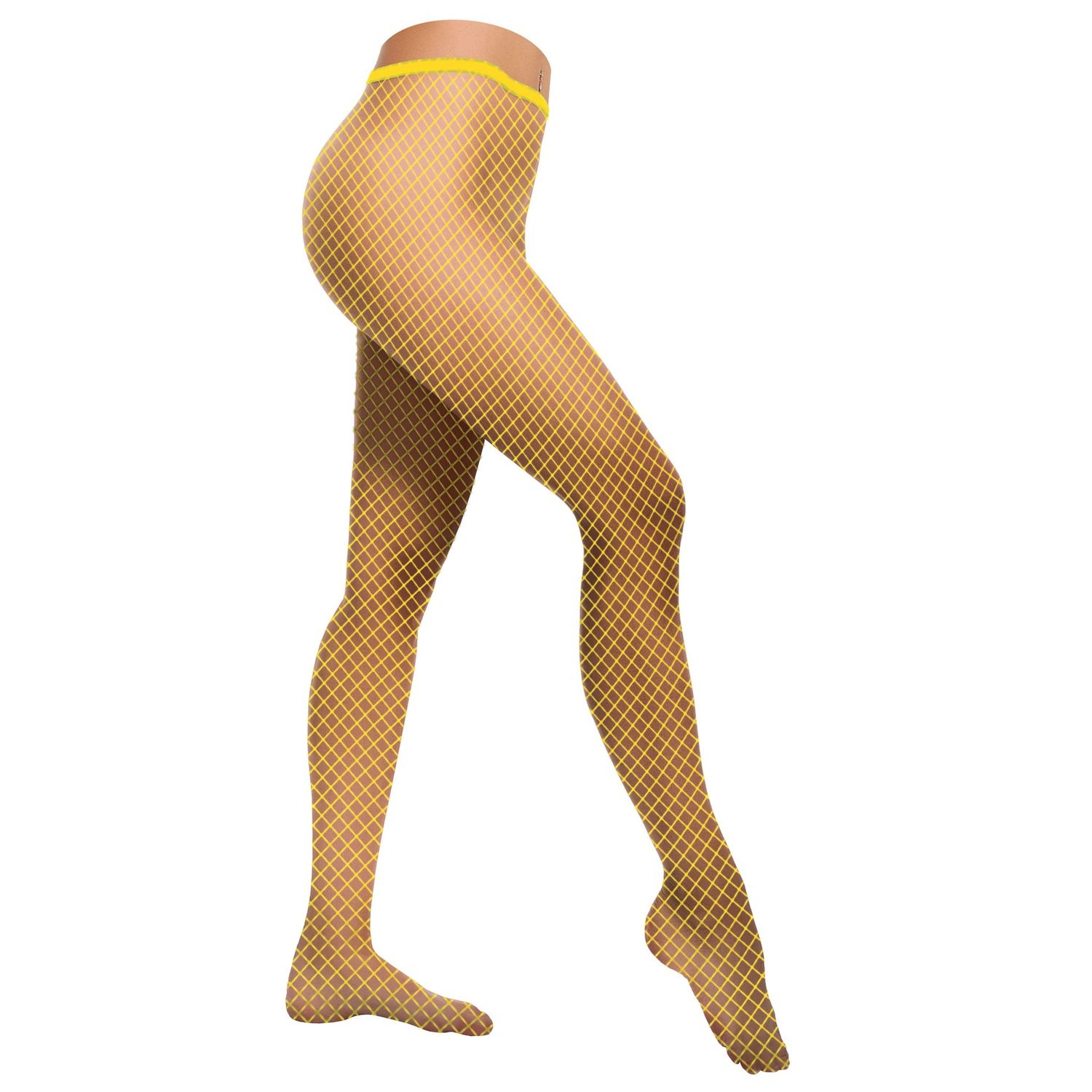 Netkousen fluo 4 kleuren Midden Gaaswerk, Kleur: GEEL