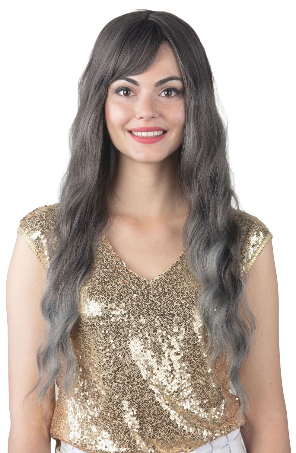 Dames Pruik Lisa, Kleur: Grijs