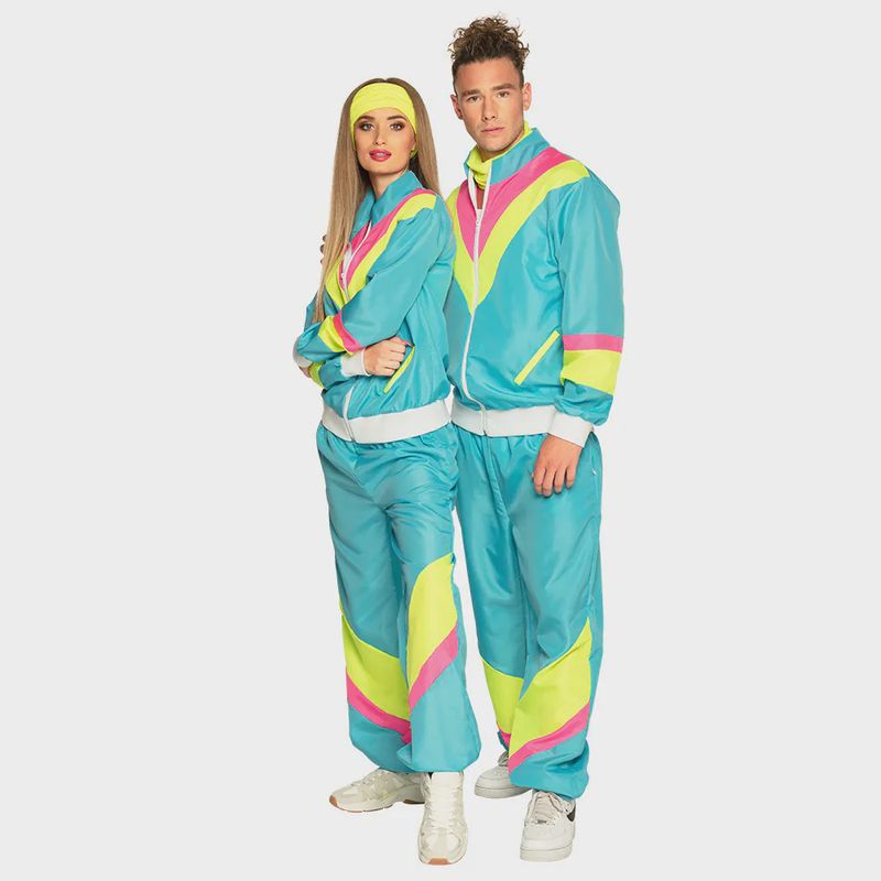 Trainingspak Retro Babe Neonblauw