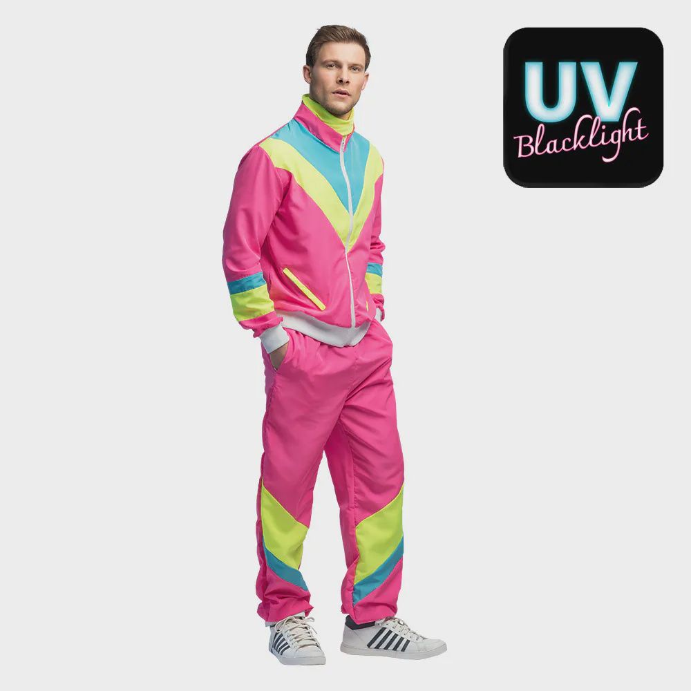 Trainingspak Retro Dude Neonroze, Maat: S