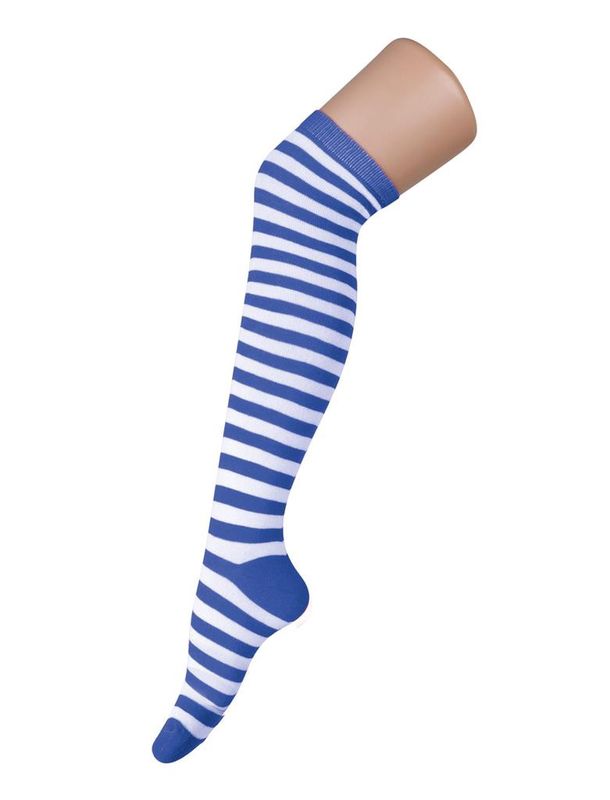 Kousen Blau Wit Gestreept