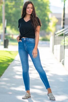 High Rise Super Skinny Medium Wash Jeans
