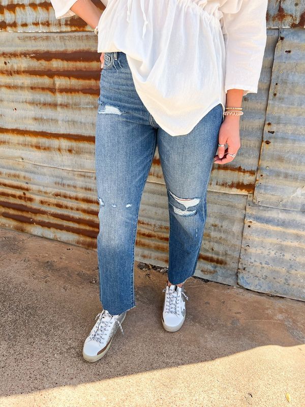 Tracey High Rise Straight Leg Jeans