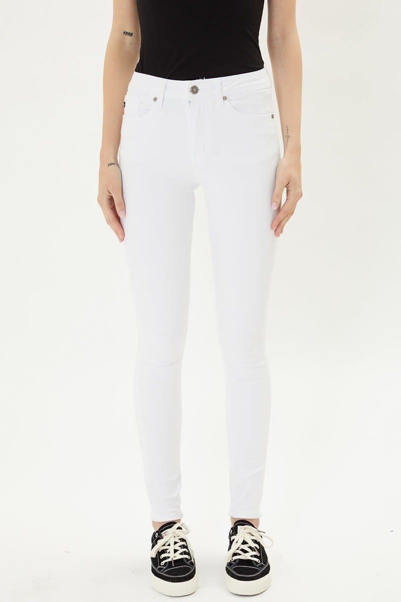 High Rise Super Skinny White Jeans