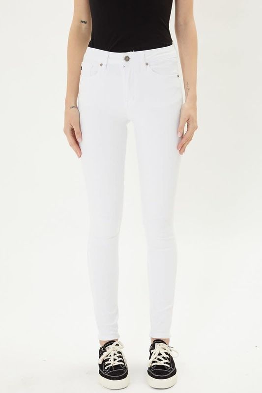 High Rise Super Skinny White Jeans