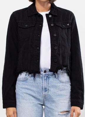 Fitted Black Denim Jacket