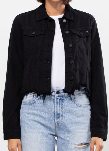 Fitted Black Denim Jacket
