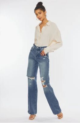 Ultra High Rise 90s Wide Leg Flare Jeans