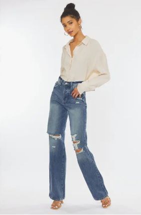 Ultra High Rise 90s Wide Leg Flare Jeans