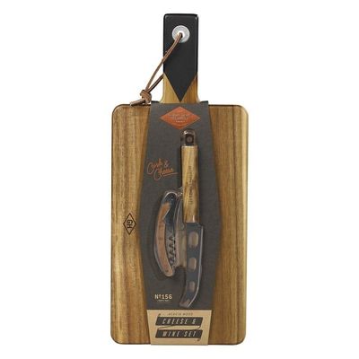 Cheese &amp; Wine Serving Set w/Knife &amp; Bottle Opener