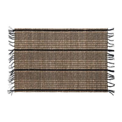 Bamboo Placemat with Stripes &amp; Fringe