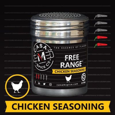 Free Range Chicken Seasoning--stainless steel shaker