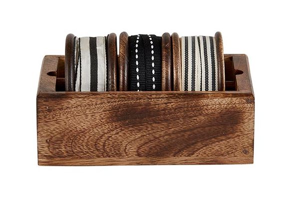 Black Stripe Ribbon Trio